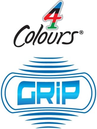 BIC 4 Colours Grip Retractable Ballpoint Pens - Box of 12- Medium Point (1.0 mm) - Extra-Comfort Grip - Translucent Blue Barrel