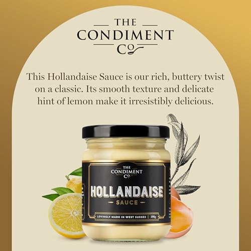 The Real Condiment Co - Hollandaise Sauce 190g, Ready to Eat Vegan & Gluten Free 7