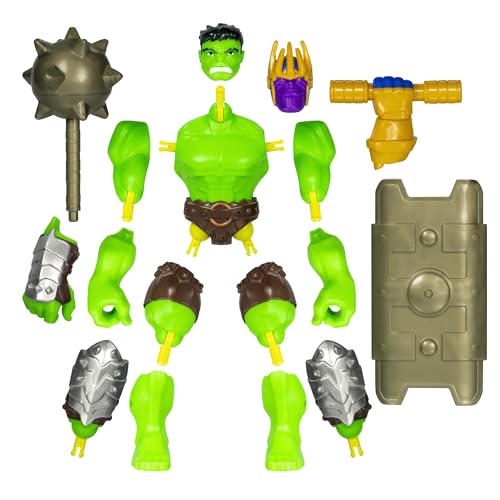 Marvel Press MixMashers Hulk Custom Deluxe Action Figure with Thanos Parts | 5-inch Scale | Ages 4+ 11