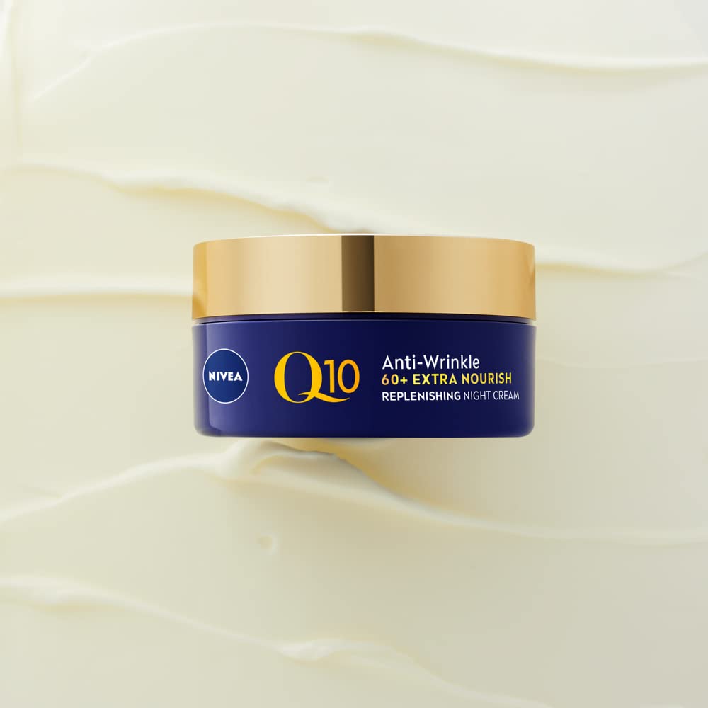 NIVEA Q10 Anti-Wrinkle Extra Nourishing Night Cream - Reduces Deep Wrinkles, Intensely Hydrating, 50ml 3