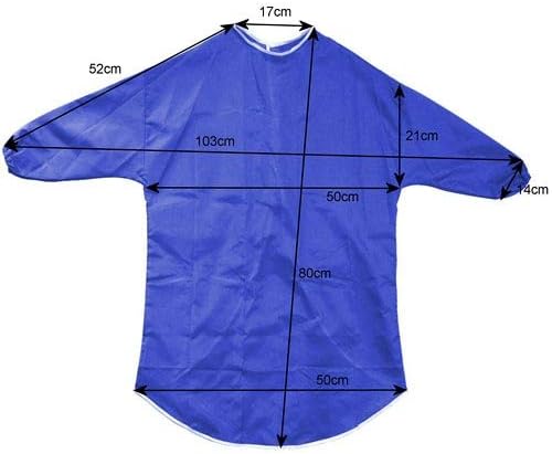 Baker Ross EV790Z Long Sleeved Apron - Pack of 1, LARGE Wipe-Clean Coverall for Kids 2