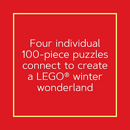 LEGO Christmas Train Puzzle - Four 100-Piece Building Sets for Ages 7+ 13