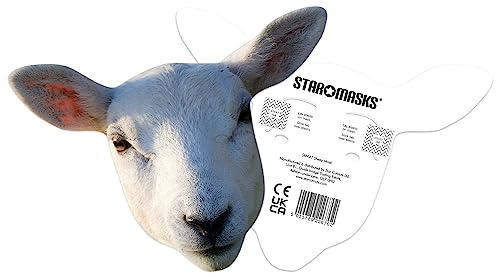 STAR CUTOUTS SM447 Sheep Mask Cardboard - Lifesize | Easy Assembly | Sustainable UK Made 3