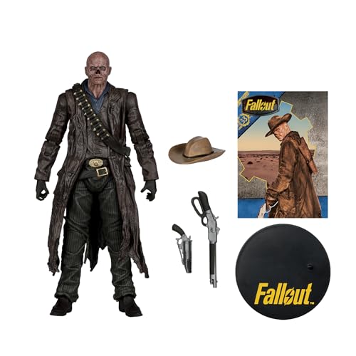 McFarlane Fallout The Ghoul 7in Deluxe Action Figure - Ultra Articulated Collectible with Weapons & Base 8