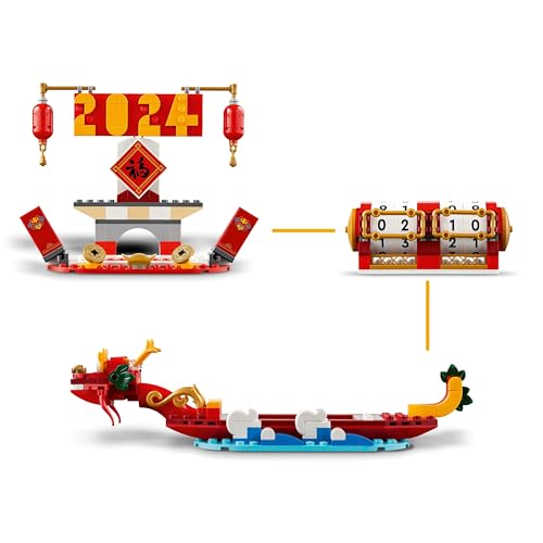 LEGO 2in1 Festival Calendar Building Set - Lunar New Year & Dragon Boat Festival Toy for Ages 10+ 11