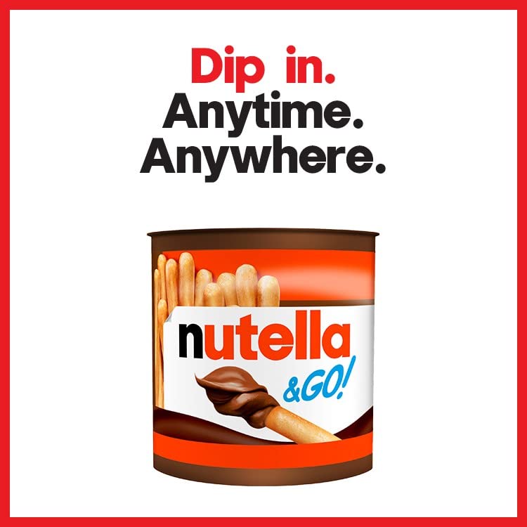 Nutella &Go! Hazelnut Snack Kit, Portable Chocolate & Breadstick Snack Pack, 12 Count 3