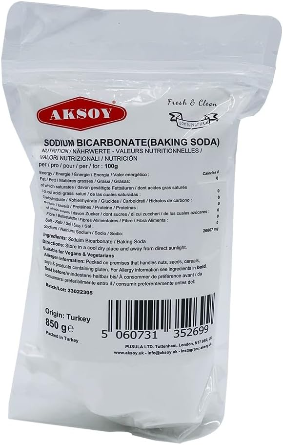 Aksoy - Pure Baking Soda 850g | Sodium Bicarbonate Powder for Baking, Cleaning & Home Uses 1