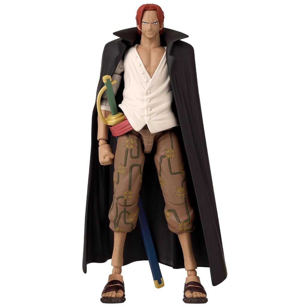 Bandai Anime Heroes One Piece - Shanks Action Figure with Swappable Arms & Faces