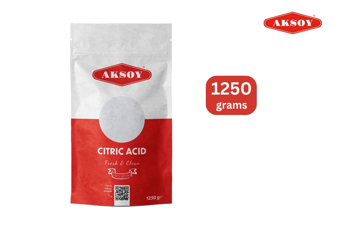 Aksoy - Citric Acid Food Grade 1.25kg | Non-GMO, Anhydrous, for Cooking, Cleaning, Canning & Bath Bombs 2