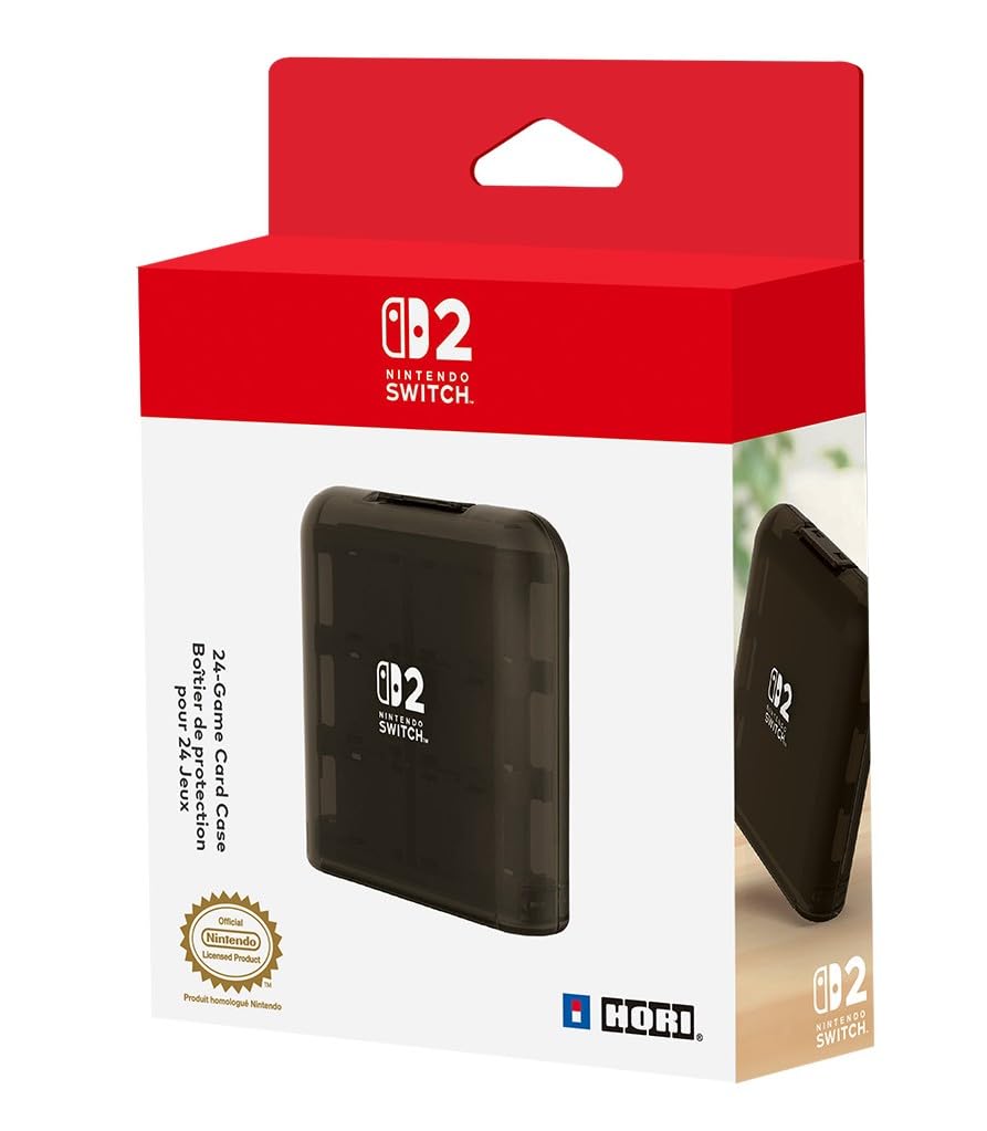 HORI 24-Game Card Case (Black) for Nintendo Switch 2 - Officially Licensed