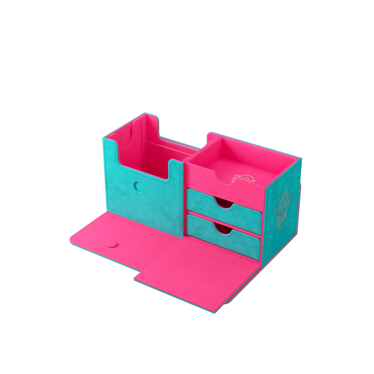 Gamegenic The Academic 133+ XL Card Box - Teal/Pink | Holds 133+ Double-Sleeved Cards 3