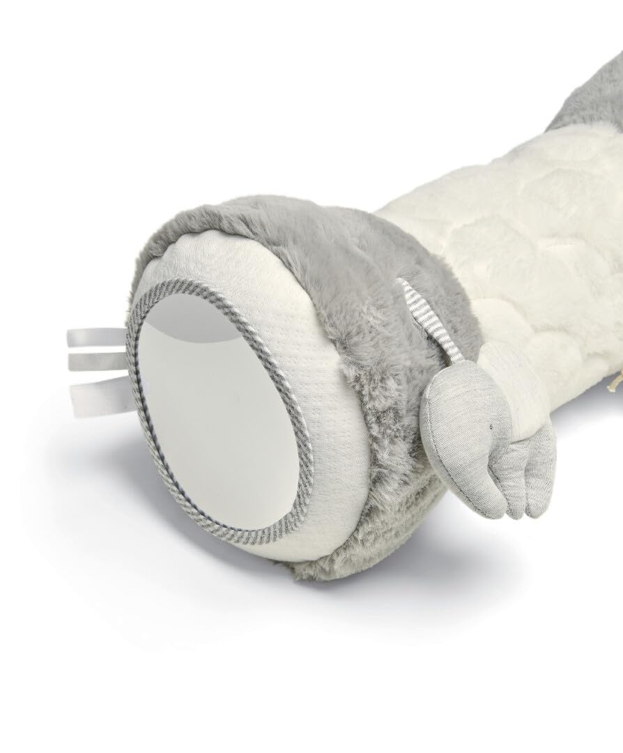 Mamas & Papas Tummy Time Roll - Supportive Soft Baby Pillow with Rattle for Early Development