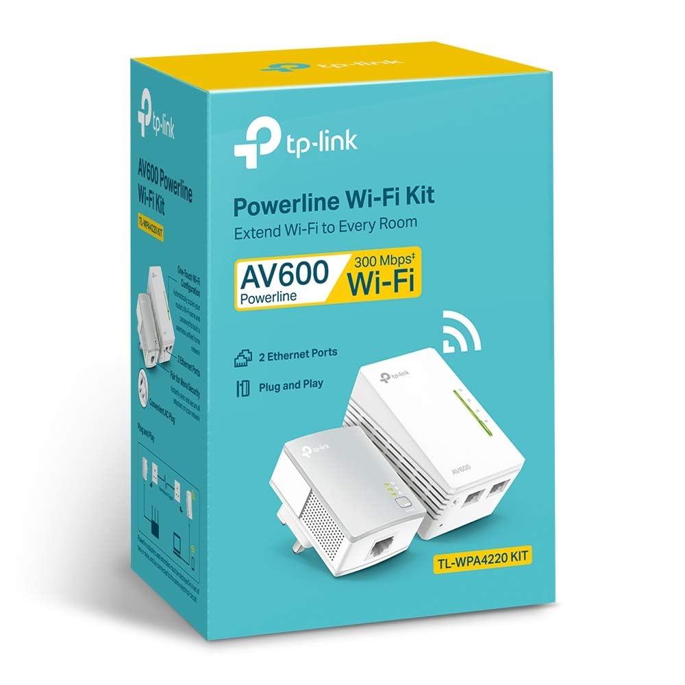 TP-Link TL-WPA4220KIT AV600 Powerline Adapter WiFi Extender Kit - 600Mbps Speeds, 300m Range, 2 Ethernet Ports, Black 7