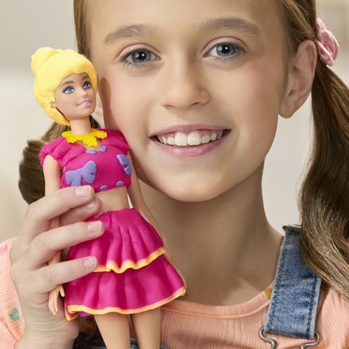 Play-Doh Barbie Ruffles and Bows Doll Set - Fashion Design Kit for Ages 5+ 11