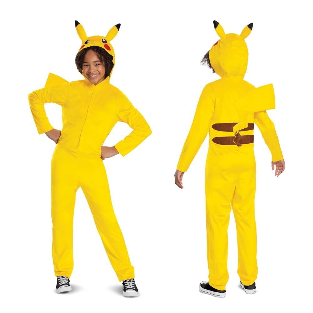 Disguise Pokémon Pikachu Costume - Kids Jumpsuit with Dimensional Hood