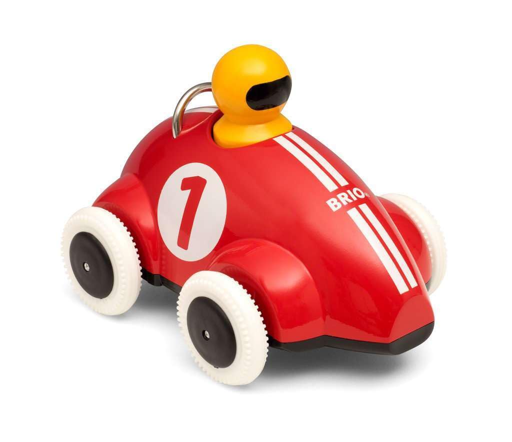 BRIO Push & Go Racer Toddler Toy - Multicoloured Wooden Infant Push-Along Car for Ages 12 Months and Up