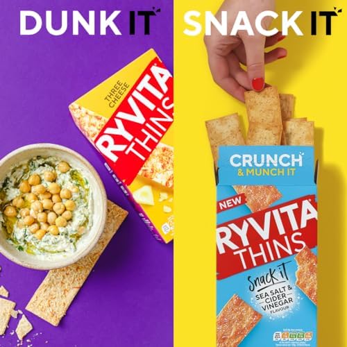 Ryvita Thins Snack It Smoky BBQ Flavour 125g Pack of 6 3