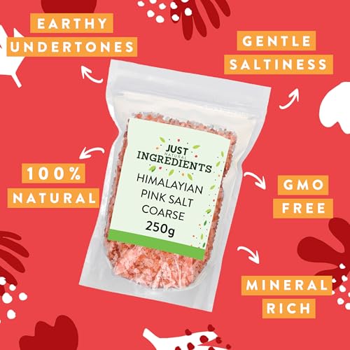 JustIngredients Premier Himalayan Salt Coarse 250g - Pink Rock Salt for Cooking and Bath 5