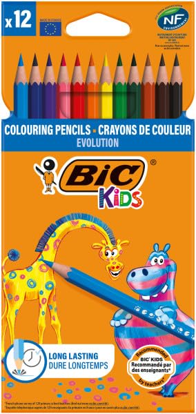 Bic Kids Evolution ECOlutions Colouring Pencils - Eco-Friendly, Durable Design for Kids 5+ 2