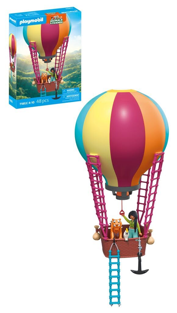 Playmobil Balloon Journey Playset - Flying Adventure with Tiger & Cockatoo, Ages 4-10 8