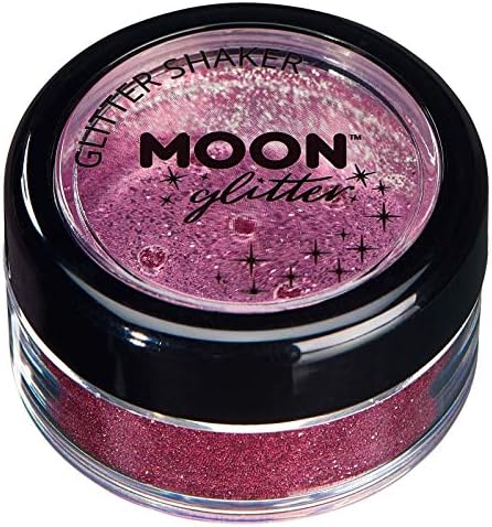 Moon Glitter - Holographic Glitter Shaker (5g) - Pink Cosmetic Grade Loose Glitter for Face, Body, Hair, Nails 8