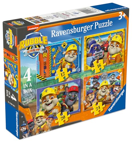 Ravensburger Rubble & Crew 4-in-1 Puzzle Pack - 12, 16, 20, 24 Piece Jigsaw Puzzles for Kids 10