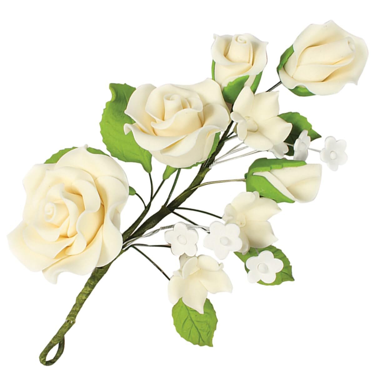 Culpitt Ivory Rose Flower Spray Cake Topper - 145mm