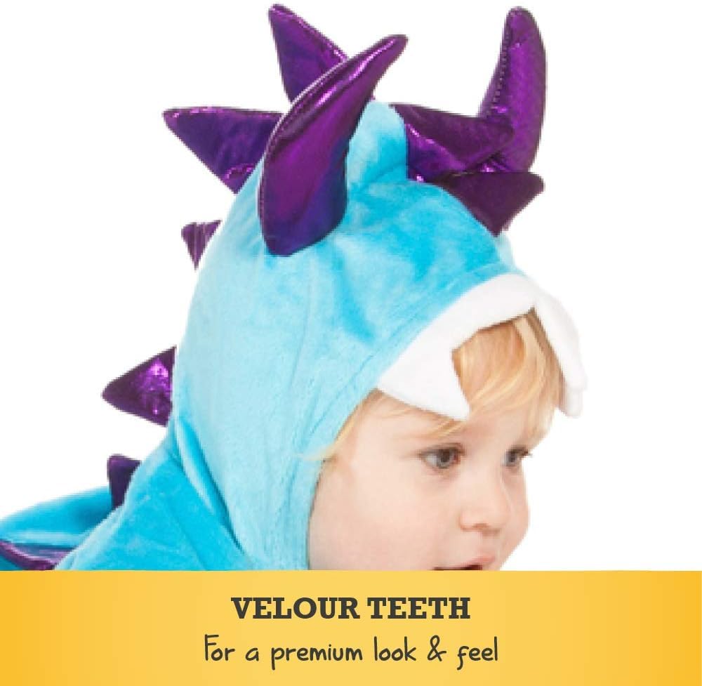 PRETEND TO BEE Dinosaur Monster Onesie - Blue and Purple Fancy Dress Costume for Kids 15