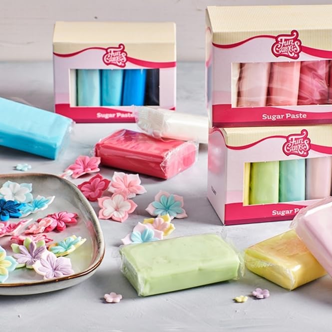 FunCakes Sugar Paste Multipack Earth Colour Palette - 5 x 100g Vanilla Fondant for Cake Decorating 2