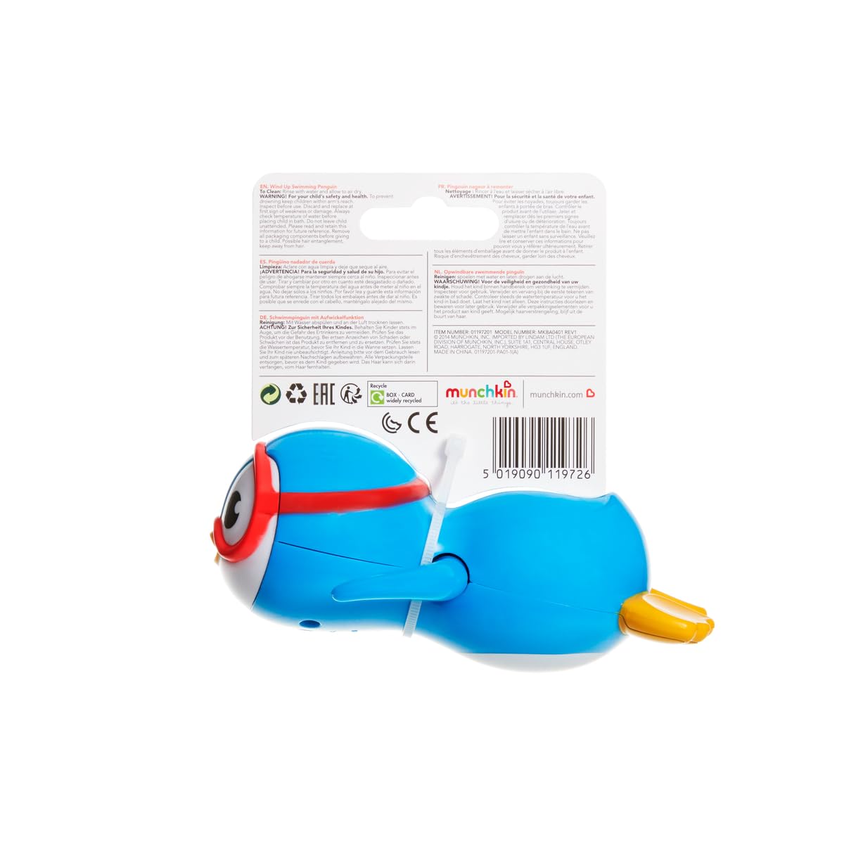 Munchkin Wind Up Swimming Penguin Scuba Buddy Bath Toy | Interactive Fun for Toddlers 9+ Months 3