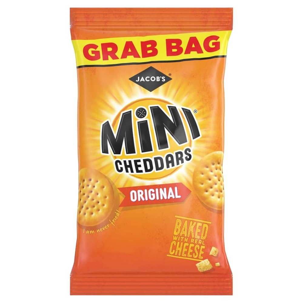 JACOB'S Mini Cheddars Original Snacks Grab Bag, 45g Pack of 1 1
