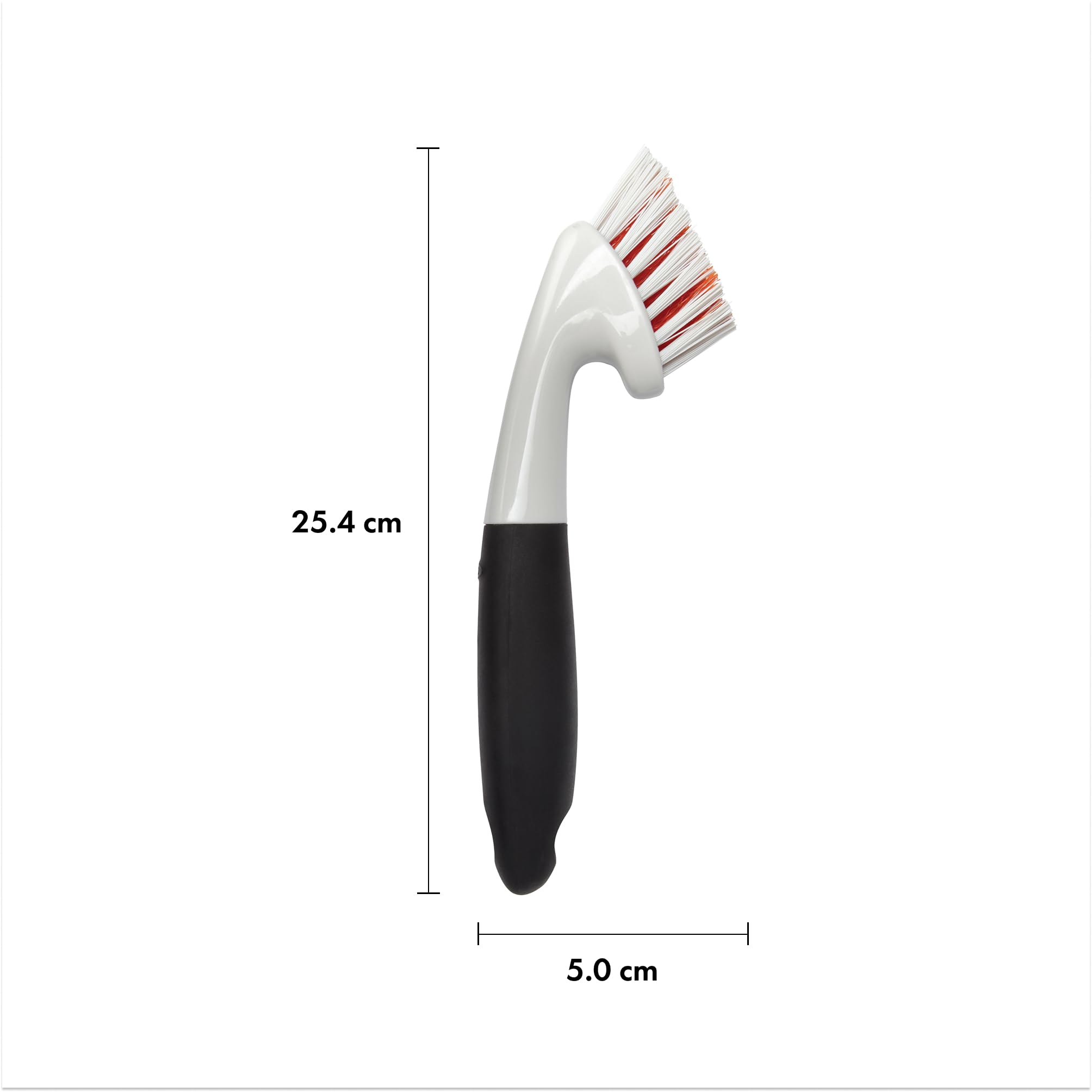 OXO Good Grips Bathroom Cleaning Brush - Tough Bristles for Grout & Scum | Non-Slip Handle