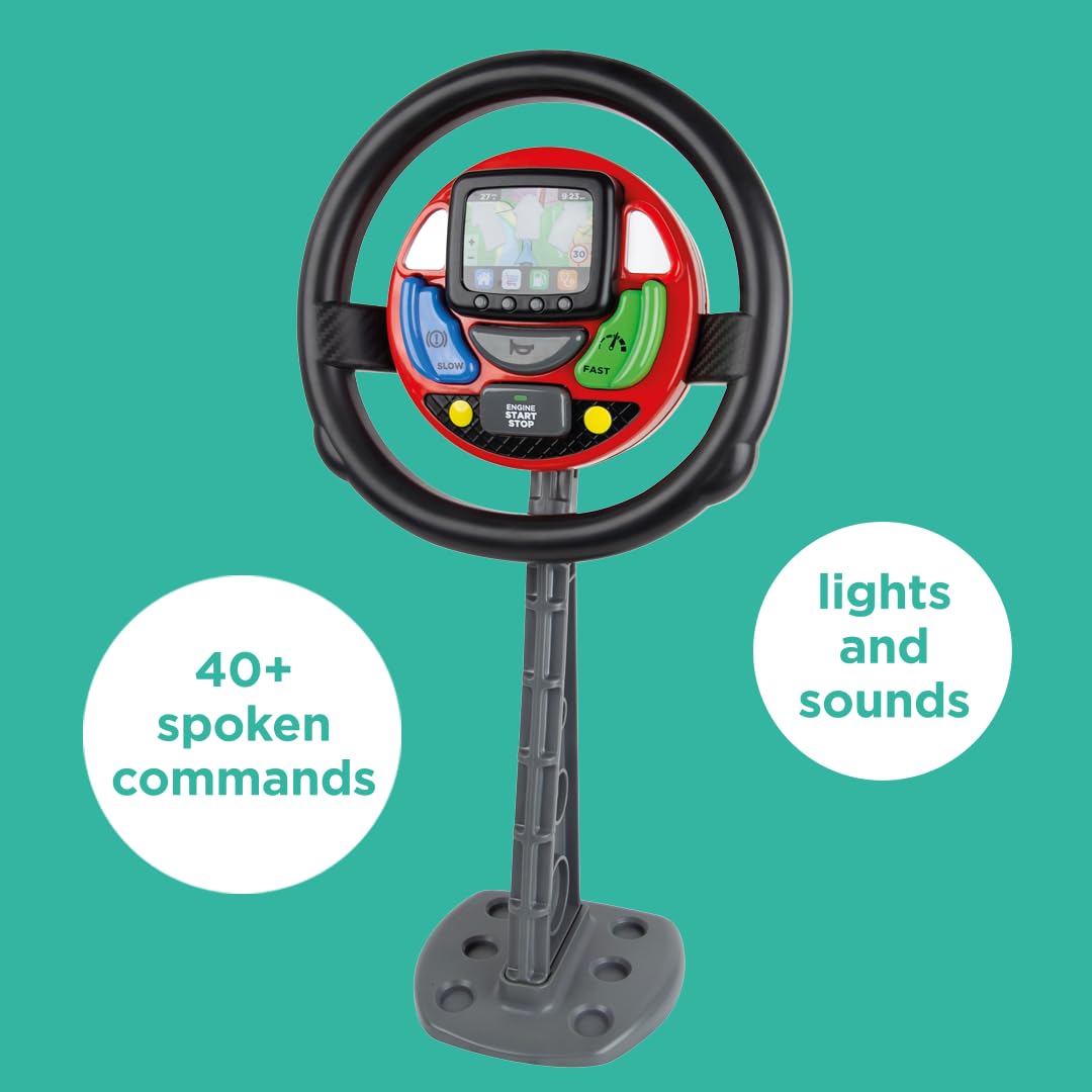Casdon GPS Steering Wheel - Interactive Driving Toy for Kids 3+ with Spoken Commands & Realistic Sounds 2