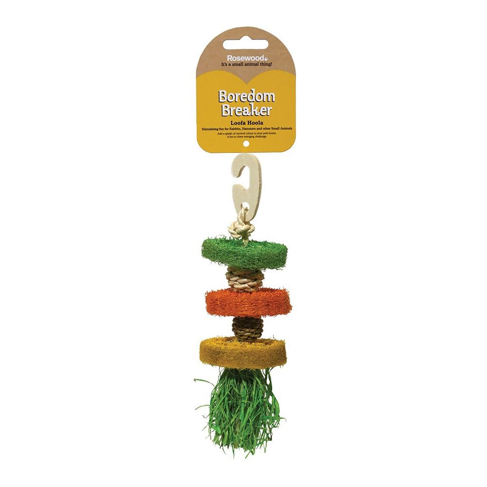 Rosewood Boredom Breaker Loofa Hoola Natural Chew Toy for Small Animals | 23cm Length