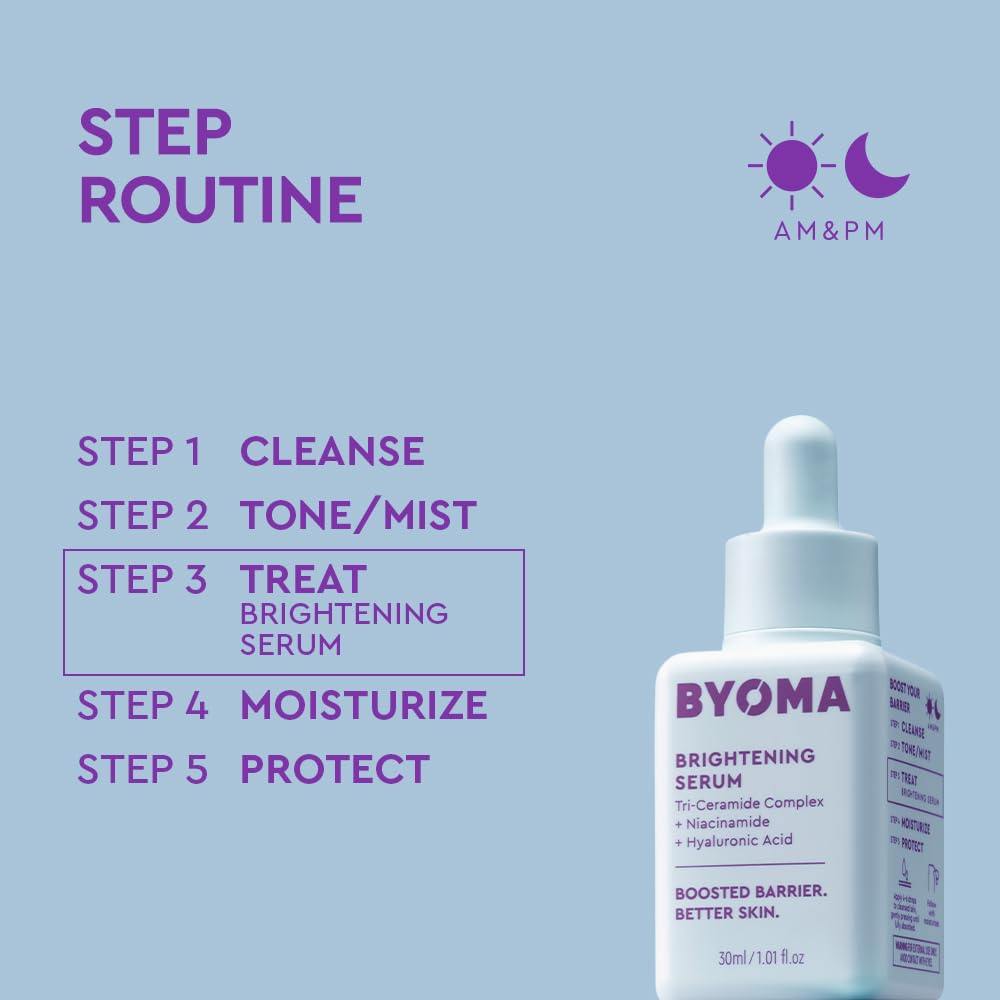 BYOMA Brightening Serum - Hydrates, Brightens & Repairs Skin Barrier | 30ml 6
