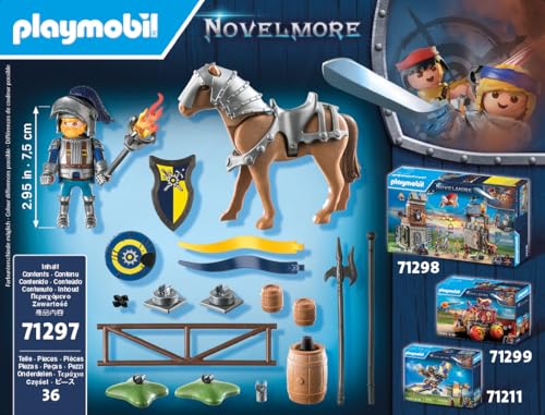 Playmobil 71297 Novelmore Medieval Jousting Area Playset - Knight Training with Horse and Castle, Ages 4+ 13