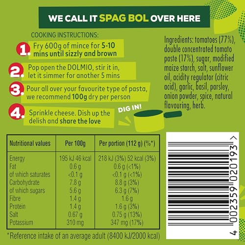 Dolmio Bolognese Smooth Tomato Pasta Sauce Jar (675g) 6