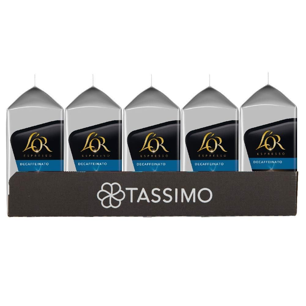 Tassimo L'OR Espresso Decaffeinato Coffee Pods x16 (Pack of 5, 80 Total Servings)