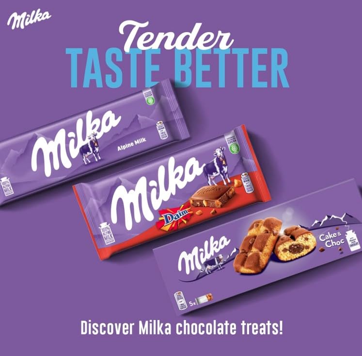 Milka Happy Cows Alpine Milk and White Chocolate Bar, Chocolate Harmony, 90g 3