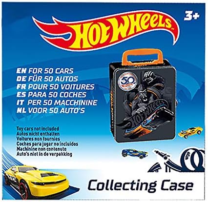 Theo Klein 2881 Hot Wheels Metal Storage Case - Holds 50 Cars, Portable Toy Organizer for Kids 3+ 2