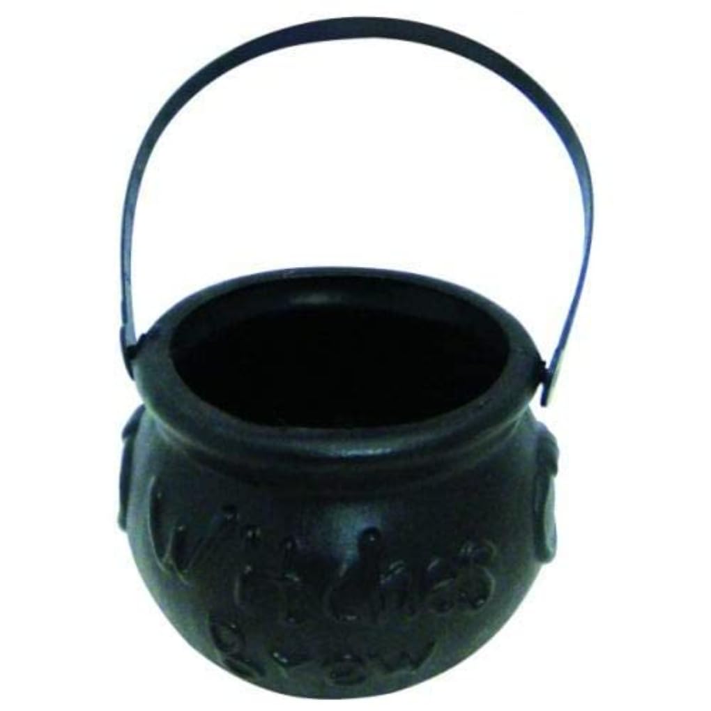 Smiffys Witch's Brew Cauldron - Halloween Fancy Dress Accessory, Black, 14cm(w)x10cm(h)