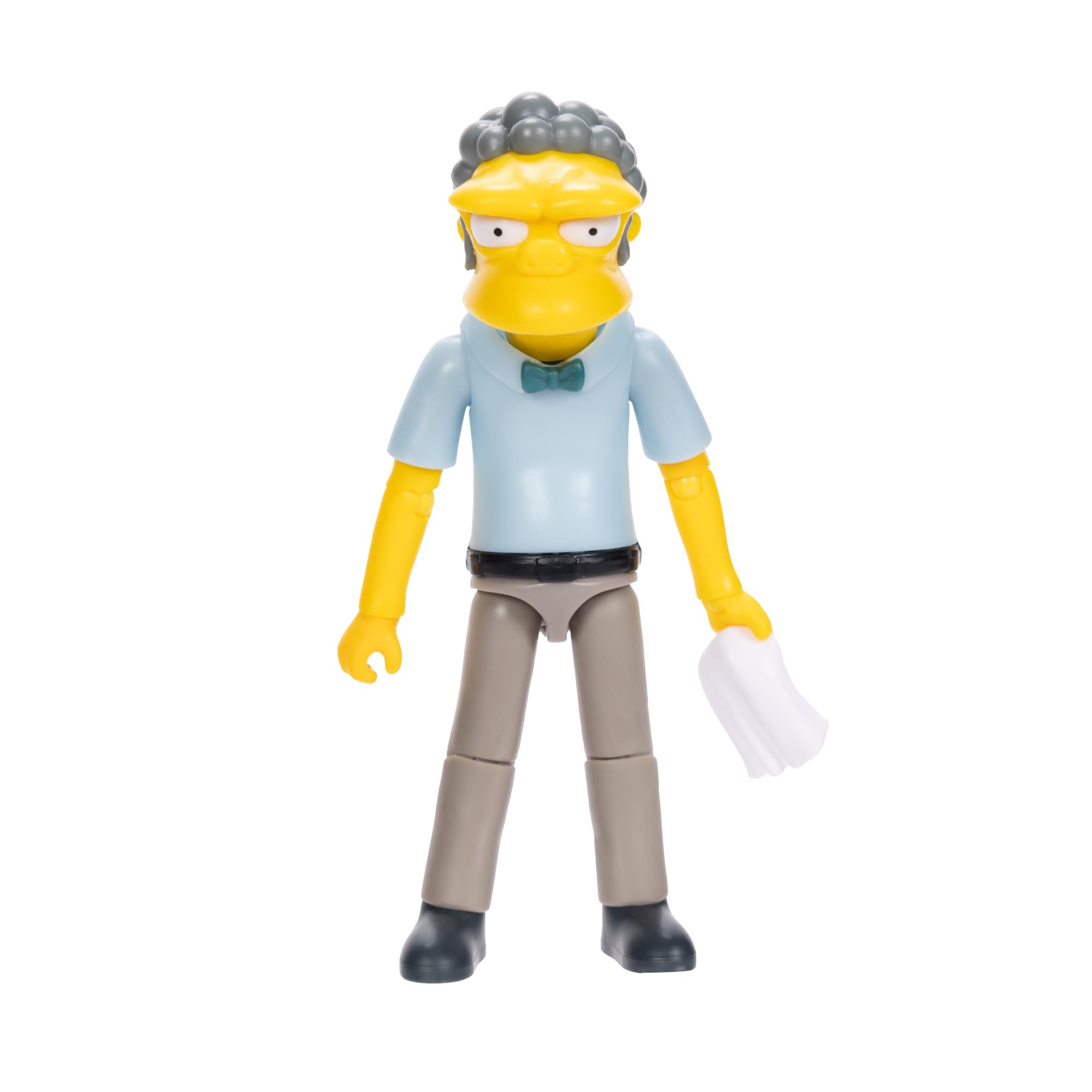 JAKKS Pacific The Simpsons - Moe Szyslak 12.7cm Articulated Action Figure with Phone & Dishcloth Accessory 12