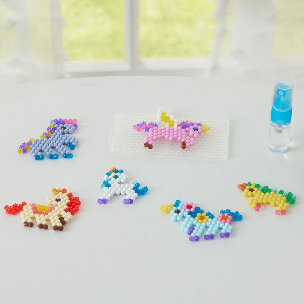 Aquabeads Unicorn Fantasy Craft Kit - 500 Beads & 6 Unicorn Designs for Ages 4+ 2