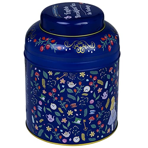 New English Teas Midnight Alice in Wonderland Tea Caddy with 80 English Breakfast Teabags 8