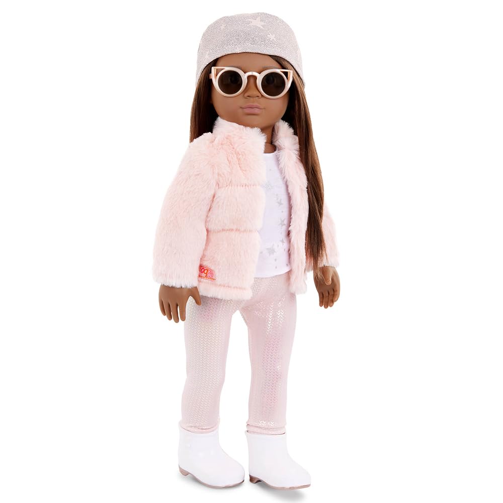 Our Generation Pink Faux-Fur Coat Outfit for 18-inch Dolls - Fashion Playset for Ages 3+ 9