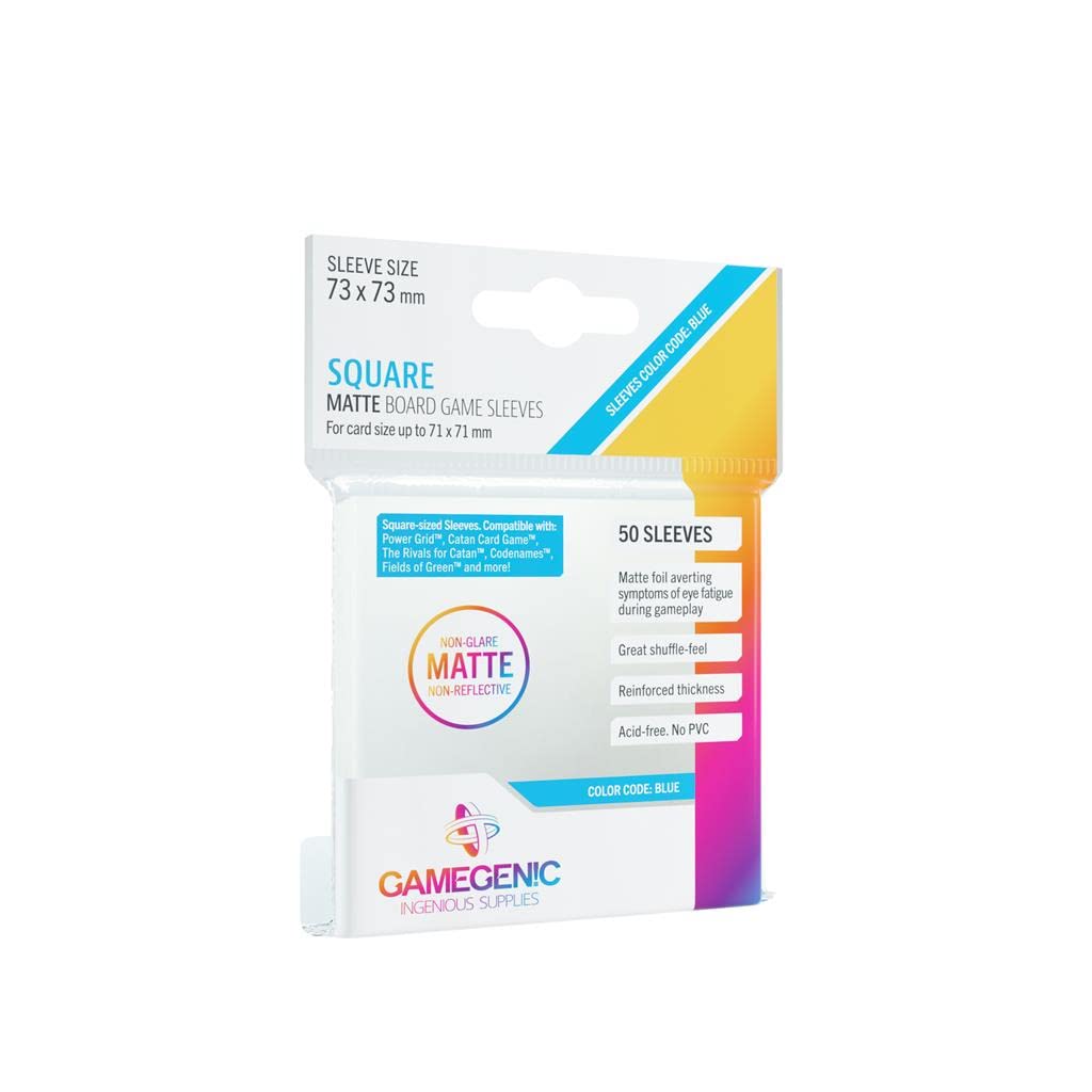 Fantasy Flight Clear Matte Square-Sized Sleeves 73x73mm (50) - Model GG1061