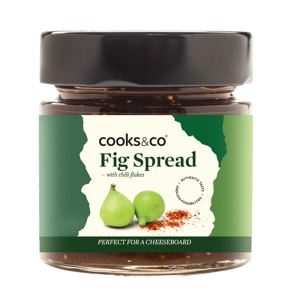 Cooks & Co Spicy Fig Spread - Rich & Jammy Conserve with Chilli Flakes | 140g Jar
