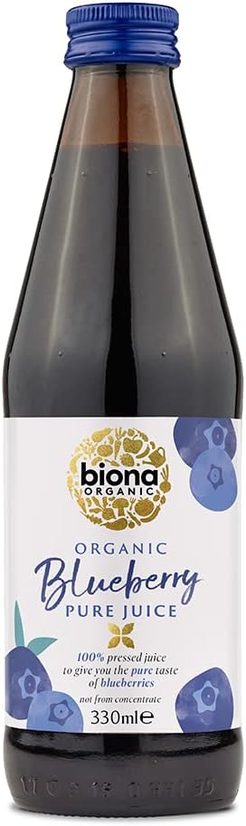 Biona Organic Blueberry Juice, 330ml - 100% Pure Pressed Juice from Organic Farms 1