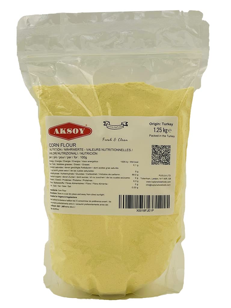 Aksoy Corn Flour 1.25KG - High Quality Resealable Pouch 1