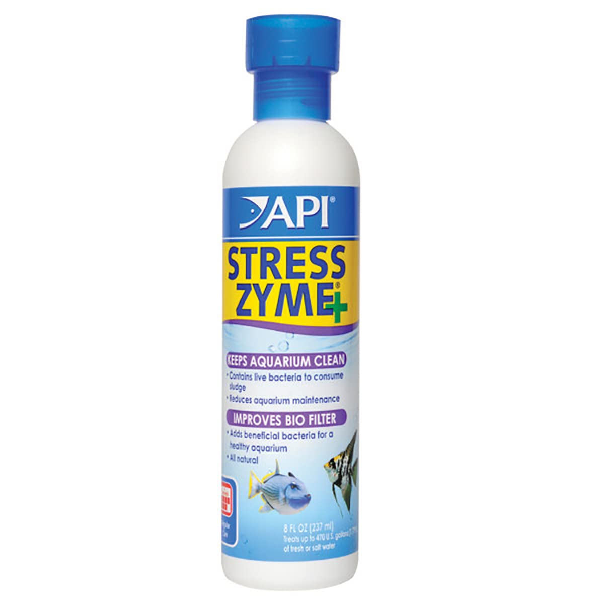 API STRESS ZYME Aquarium Cleaning Solution - Freshwater & Saltwater Use | 237 ml Liquid